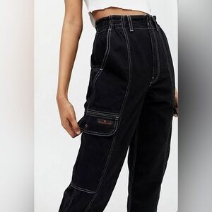 BDG Black Cargo Pants with Contrast Stitching - SZ 28